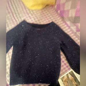 Sparkly bubble sleeve sweater